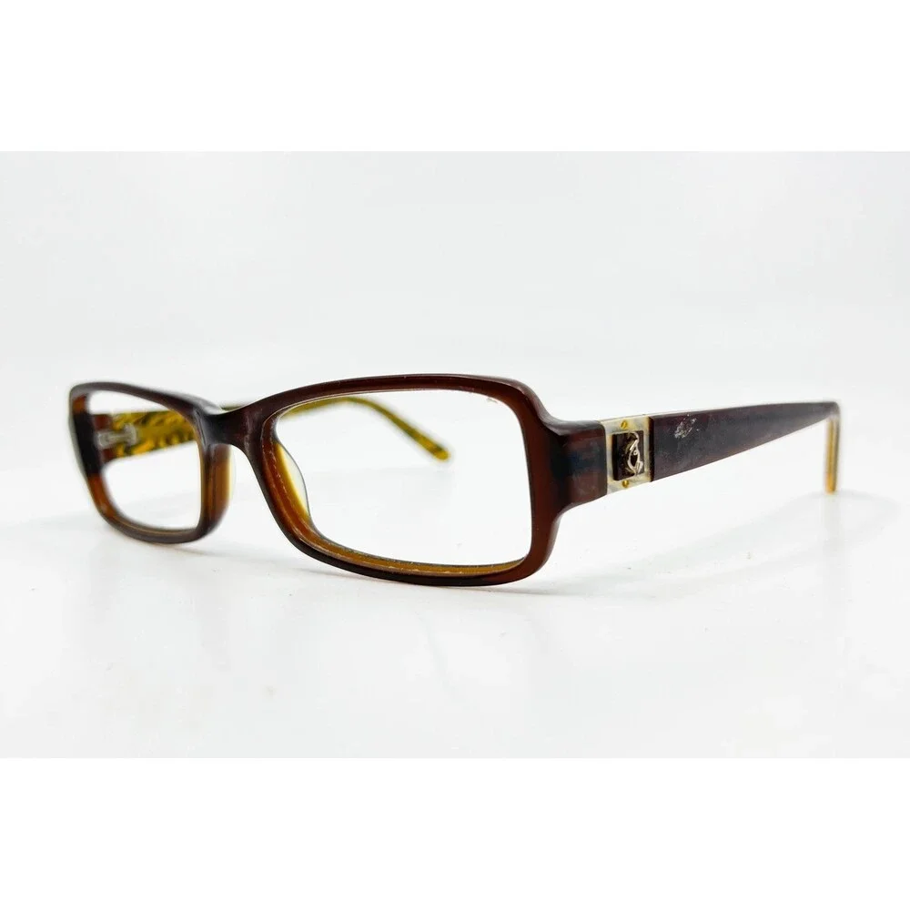Jones New York Eyeglasses Womens Brown Tiger Stripe Rectangular 53-16-135 33665